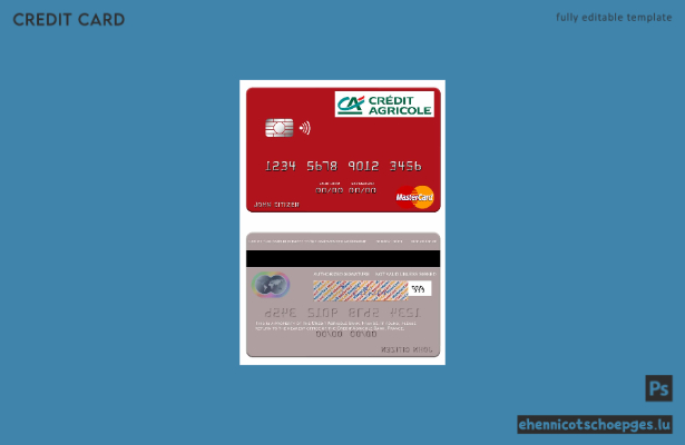 France Crédit Agricole Bank Mastercard – Beispielvorschau